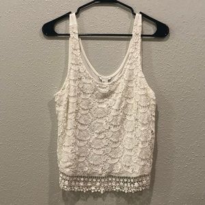 White crochet Forever 21 Tank